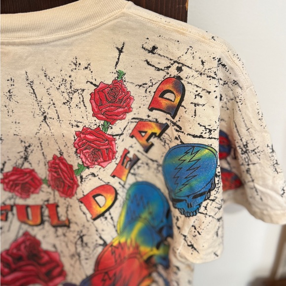 1992 Wild Oats Grateful Dead Vintage Tee / “Steal Your Face" All Over Print - Picture 10 of 13